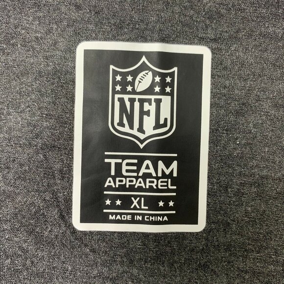 NFL Team Apparel V-Neck Short Sleeve Women's Tee-Shirt Dark Gray Size XL - Picture 9 of 10